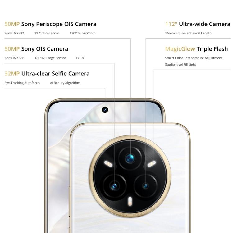 Realme 14 Pro+, 12GB+512GB, Screen Fingerprint Identification, 6.83 inch Realme UI 6.0 Snapdragon 7s Gen 3 Octa Core, NFC, Network: 5G, 12GB+512GB, Realme 14 Pro+, 12GB+512GB