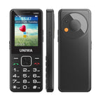 UNIWA V2000 Elder Keypad Phone, 2.4 inch Unisoc T107, 1700mAh Battery, LED Flashlight, SOS, Network: 4G, EU Plug, EU Plug EU Plug Black