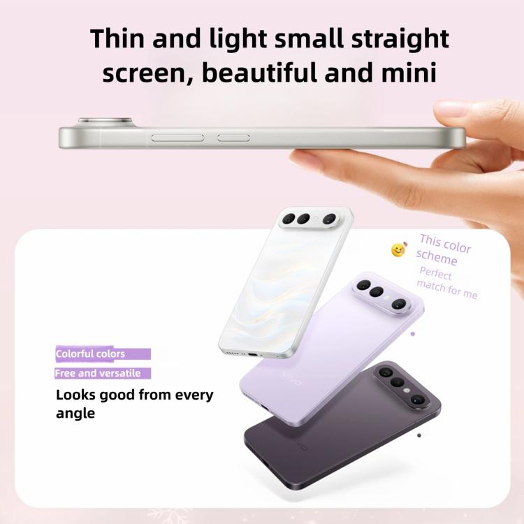 vivo S50 Pro mini, 12GB+256GB, 3D Fingerprint, 6.31 inch Android 16 OriginOS 6 Snapdragon 8 Gen 5 Octa Core, OTG, NFC, Network: 5G, Support Google Play, 12GB+256GB