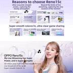 OPPO Reno15c, 12GB+512GB, Screen Fingerprint, 6.59 inch ColorOS 16.0 Qualcomm Snapdragon 7 Gen 4 Octa Core, NFC, OTG, Network: 5G, 12GB+512GB
