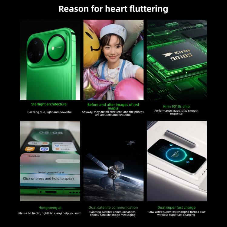 Huawei nova 15 Pro, Kunlun Glass, 12GB+256GB, Side Fingerprint Identification, 6.84 inch HarmonyOS 6.0 Kirin 9010S Octa Cora, NFC, OTG, Not Support Google Play, 12GB+256GB – Durable Build, Easy to Use