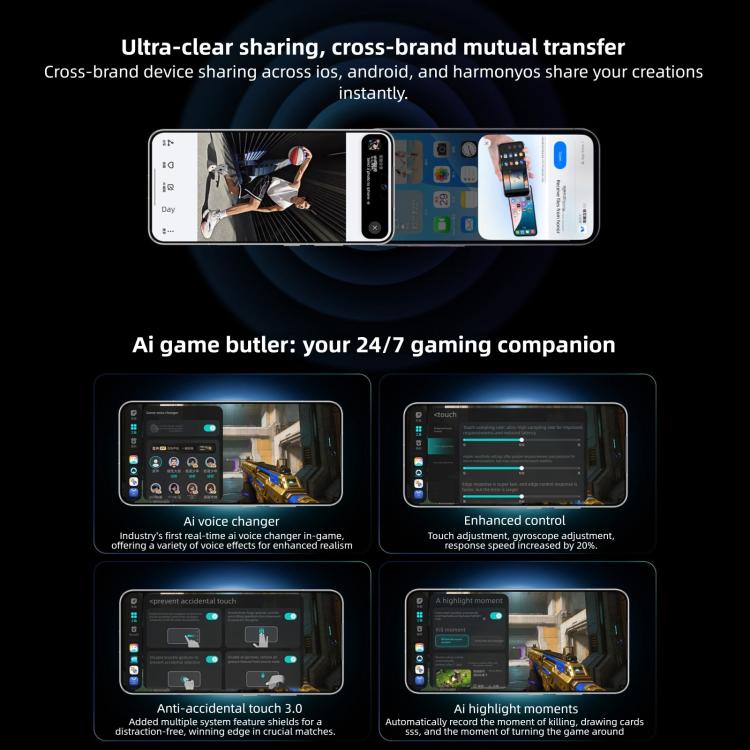 Honor WIN, 16GB+1TB, 3D Ultrasonic Fingerprint, 10000mAh Battery, 6.83 inch MagicOS 10.0 / Android 16 Snapdragon 8 Elite Gen 5 Octa Core, Network: 5G, NFC, OTG, 16GB+1TB – Fast Charging, Wireless Charging