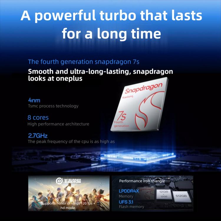 OnePlus Turbo 6V, 8GB+256GB, Screen Fingerprint Identification, 6.78 inch ColorOS 16.0 Snapdragon 7s Gen 4 Octa Core, NFC, Network: 5G, 8GB+256GB – Fast Charging