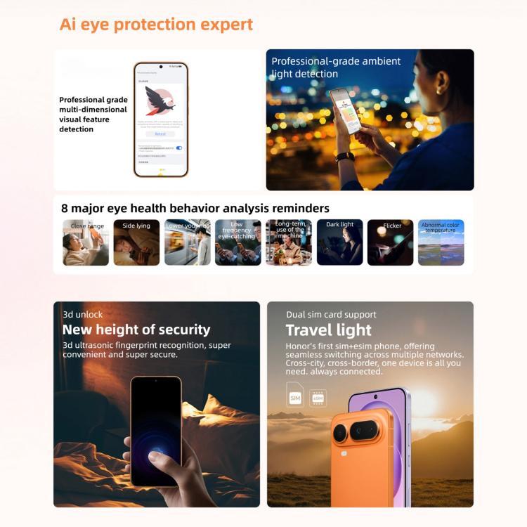 Honor Magic8 Pro Air, 16GB+1TB, Screen Fingerprint, 6.31 inch MagicOS 10.0 / Android 16 Dimensity 9500 Octa Core, Network: 5G, NFC, OTG, 16GB+1TB – Fast Charging, Wireless Charging