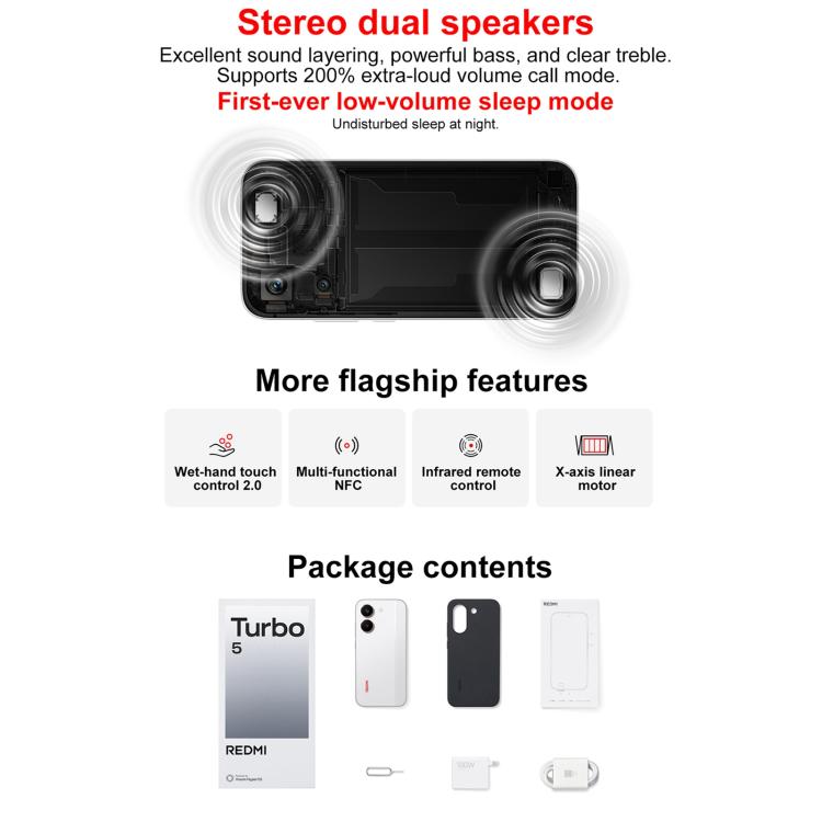Xiaomi REDMI Turbo 5, 12GB+256GB, 6.59 inch Xiaomi HyperOS 3 Dimensity 8500-Ultra Octa Core, NFC, Network: 5G, 12GB+256GB