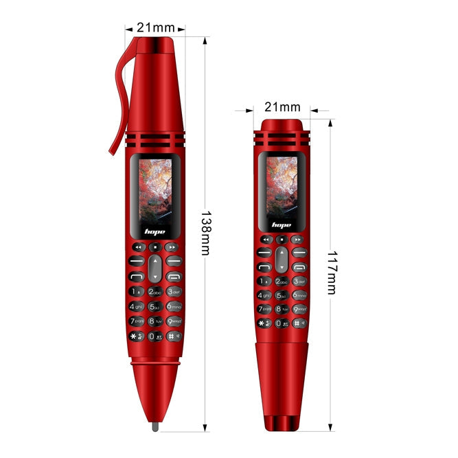 Multifunctional Remote Noise Reduction Back-clip Recording Pen with 0.96 inch Color Screen, Dual SIM Dual Standby, Support Bluetooth, GSM, LED Light, Handwriting – Card Slot, Bluetooth