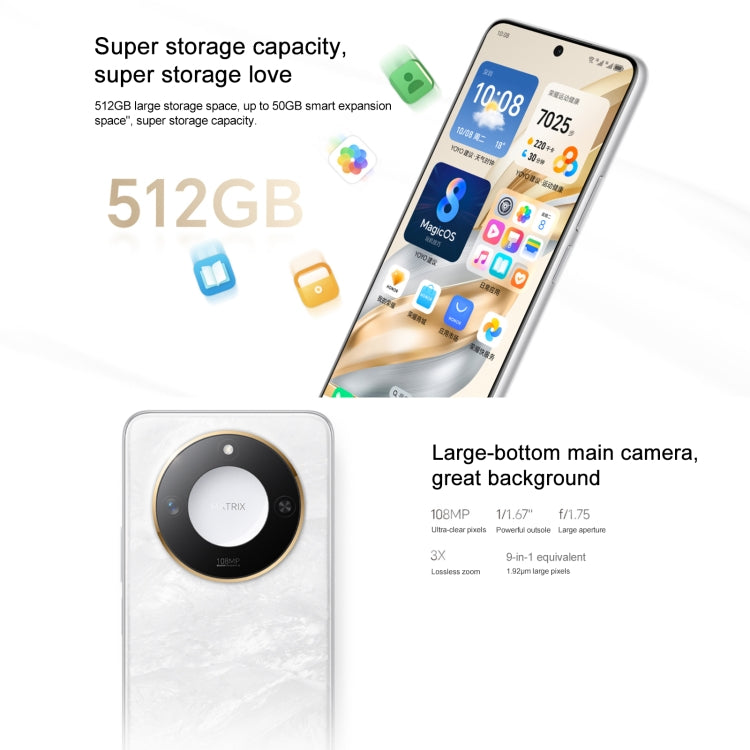 Honor X60, 12GB+256GB, Side Fingerprint, 6.8 inch MagicOS 8.0 Dimensity 7025-Ultra Octa Core, Network: 5G, OTG, Not Support Google Play, 12GB+256GB
