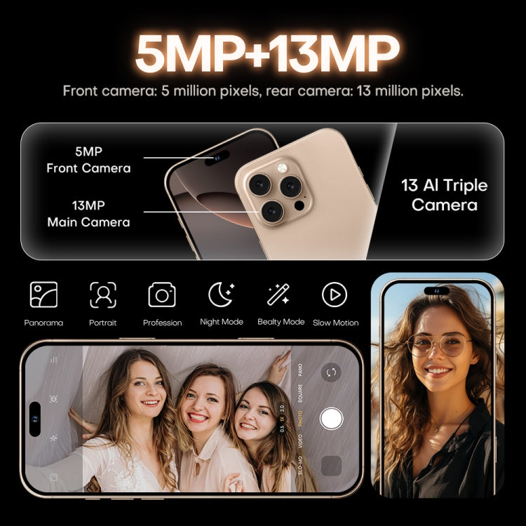 i16 Pro Max / A08A, 3GB+64GB, 6.73 inch Screen, Face Identification, Android 8.1 MTK6753 Octa Core, Network: 4G, Dual SIM, AU Plug, i16 Pro Max / A08A, , AU Plug