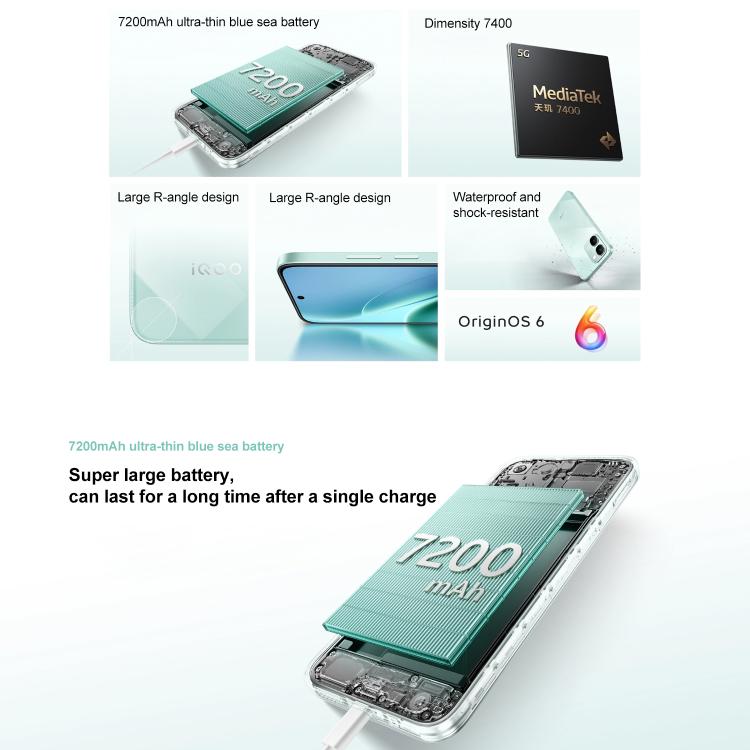 vivo iQOO Z11x, 8GB+256GB, Side Fingerprint, 6.76 inch Android 16 OriginOS 6 Dimensity 7400 Octa Core, OTG, NFC, Network: 5G, Support Google Play, 8GB+256GB