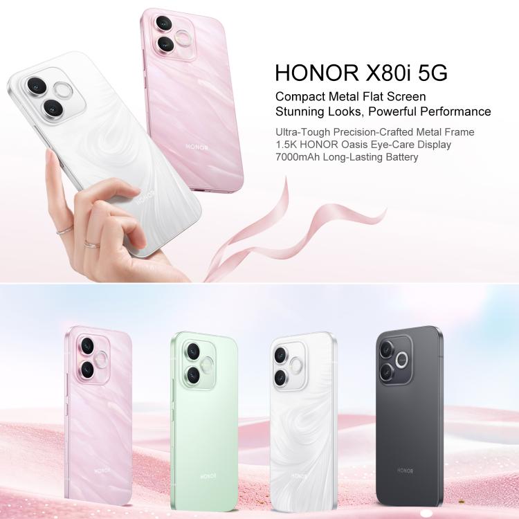 Honor X80i, 12GB+256GB, In-screen Fingerprint, 6.6 inch MagicOS 10.0 Android 16.0 Dimensity 6500 Elite Octa Core, Network: 5G, OTG, NFC, 12GB+256GB