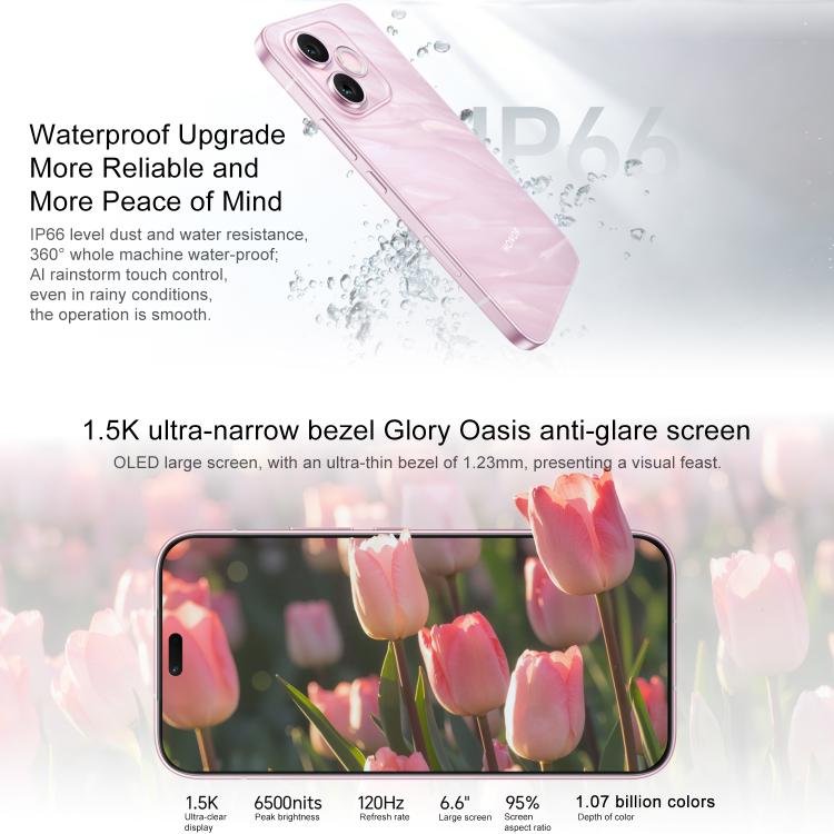 Honor X80i, 12GB+512GB, In-screen Fingerprint, 6.6 inch MagicOS 10.0 Android 16.0 Dimensity 6500 Elite Octa Core, Network: 5G, OTG, NFC, 12GB+512GB
