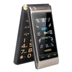 2.8 inch + 2.4 inch, 5900mAh Battery, Support FM, SOS, GSM, Family Number, Big Keys, Dual SIM – Flip