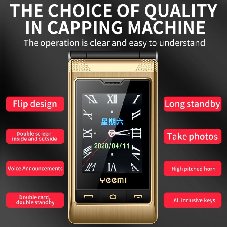 2.8 inch + 2.4 inch, 5900mAh Battery, Support FM, SOS, GSM, Family Number, Big Keys, Dual SIM – Flip