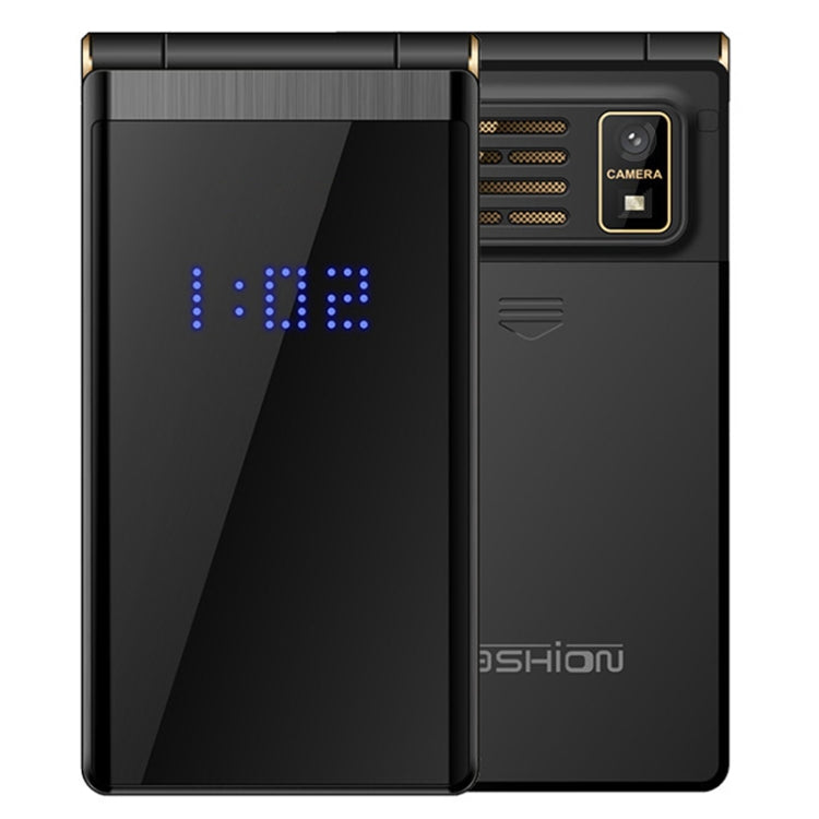 2.4 inch, 5800mAh Battery, Support FM, SOS, External Time Display, GSM, Family Number, Big Keys, Dual SIM – Flip Gun Metal