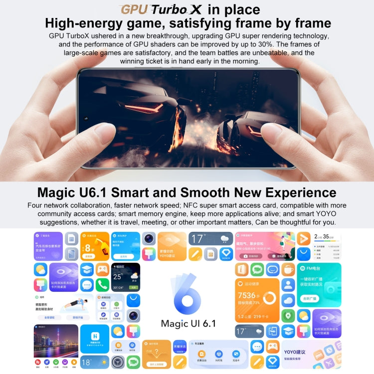 Triple Back Cameras, Screen Fingerprint Identification, 6.78 inch Magic UI 6.1 Dimensity 9000 Octa Core up to 3.05GHz, Network: 5G, OTG, NFC, Not Support Google Play, Honor 70 Pro+ 5G 8GB+256GB – Durable Build, Easy to Use