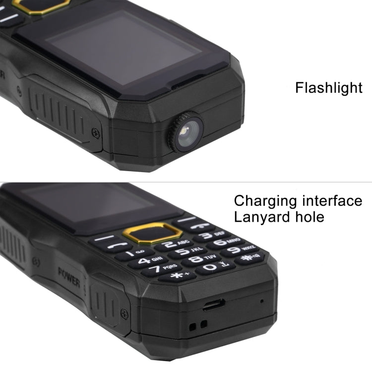 Waterproof Shockproof Dustproof, 5800mAh Battery, 1.8 inch, 21 Keys, LED Flashlight, Dual SIM – Shockproof, Waterproof, Bluetooth