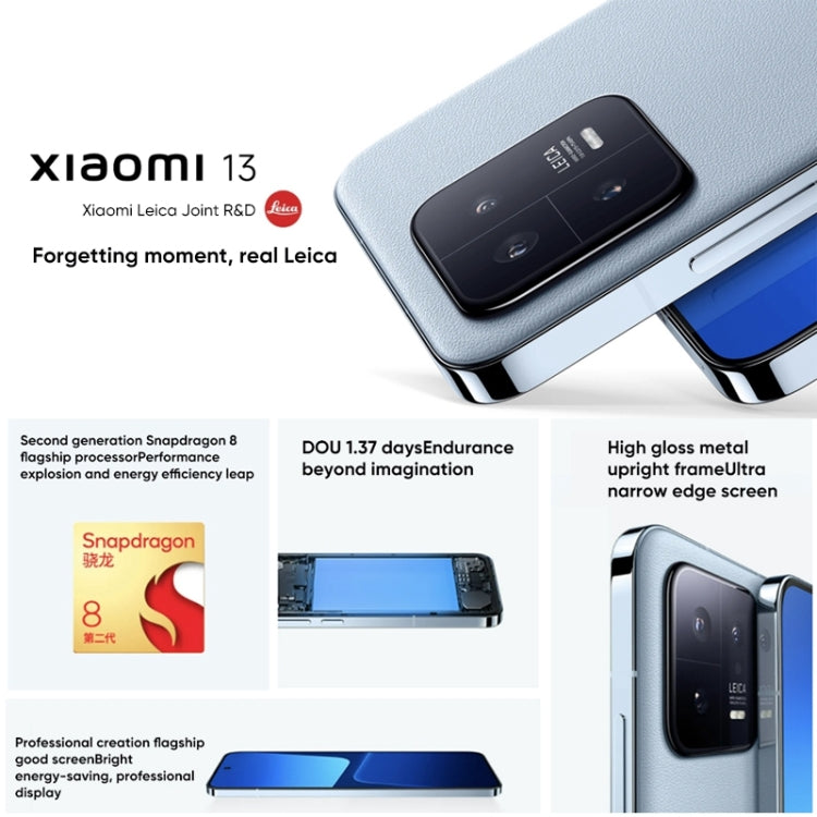 Triple Back Cameras, 6.36 inch In-screen Fingerprint Identification MIUI 14 Qualcomm Snapdragon 8 Gen 2 Octa Core up to 3.2GHz, Network: 5G, NFC, Wireless Charging Function, Xiaomi 13 12GB+256GB – Waterproof, Wireless Charging