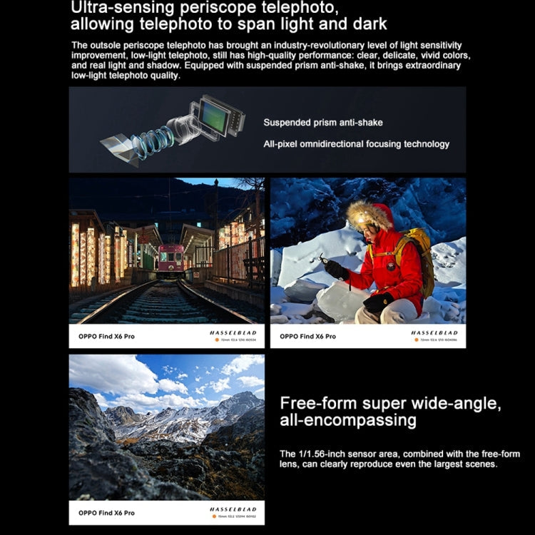 Triple Rear Cameras, 6.82 inch ColorOS 13.1 Qualcomm Snapdragon 8 Gen 2 Octa Core up to 3.187GHz, Network: 5G, Support Google Play, Find X6 Pro 12GB+256GB