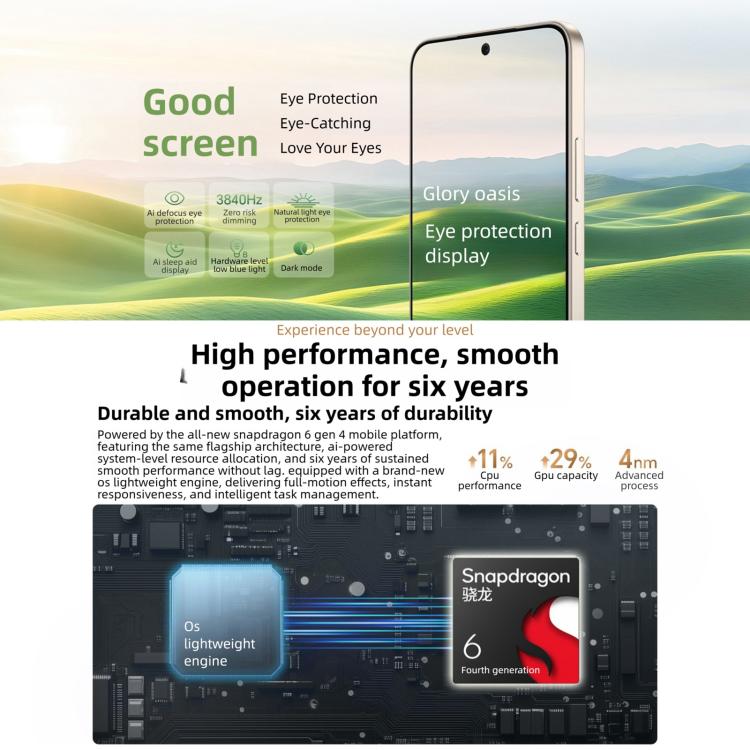 Honor X70 Updated Version, 8GB+128GB, Screen Fingerprint, 6.79 inch MagicOS 10.0 / Android 16 Snapdragon 6 Gen 4 Octa Core, Network: 5G, OTG, NFC, Support Google Play, 8GB+128GB – TPU