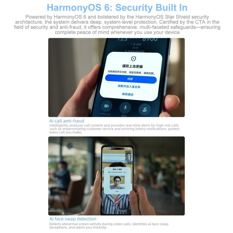 HUAWEI Enjoy 90 Plus, 8GB‌+128GB, Side Fingerprint, 6.67 inch HarmonyOS 6.0 Kirin 8000, OTG, Not Support Google Play, 8GB+128GB