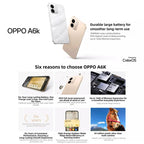 OPPO A6k 5G, 8GB+512GB, Side Fingerprint, 6.75 inch ColorOS 15 MediaTek Dimensity 6300 Octa Core, OTG, Network: 5G, 8GB+512GB