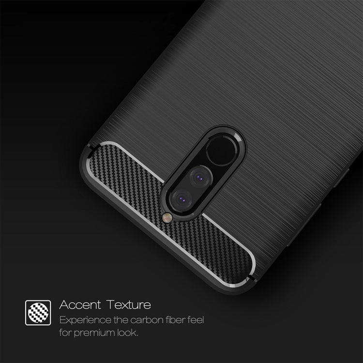 For Huawei Mate 10 Lite Brushed Carbon Fiber Texture TPU Shockproof Anti-slip Soft Protective Back Cover Case – Shockproof, TPU, For Mate 10 Lite
