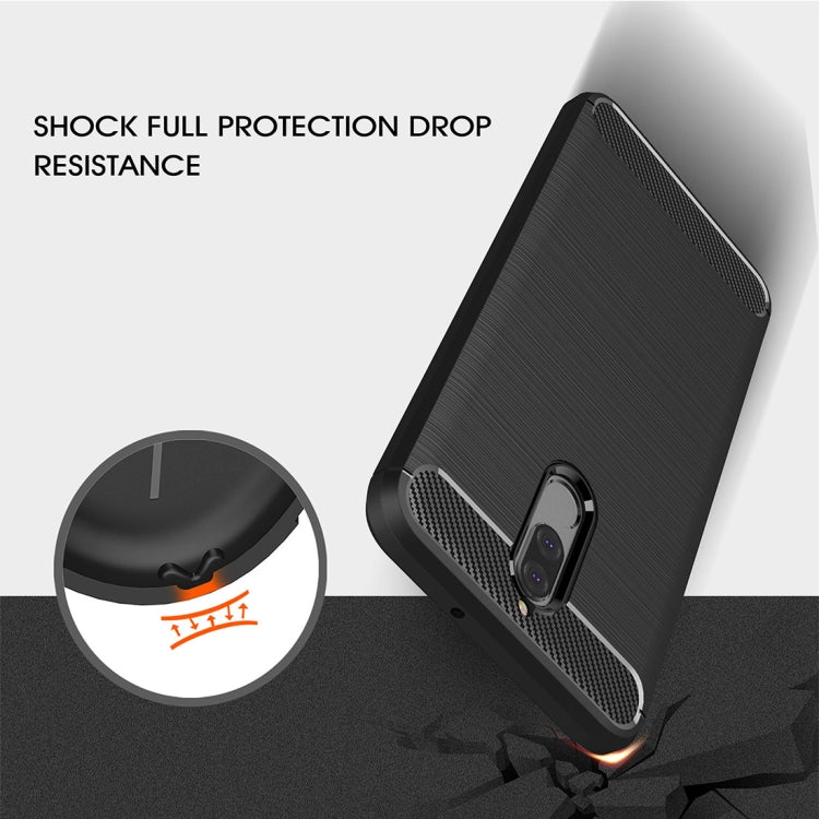For Huawei Mate 10 Lite Brushed Carbon Fiber Texture TPU Shockproof Anti-slip Soft Protective Back Cover Case – Shockproof, TPU, For Mate 10 Lite