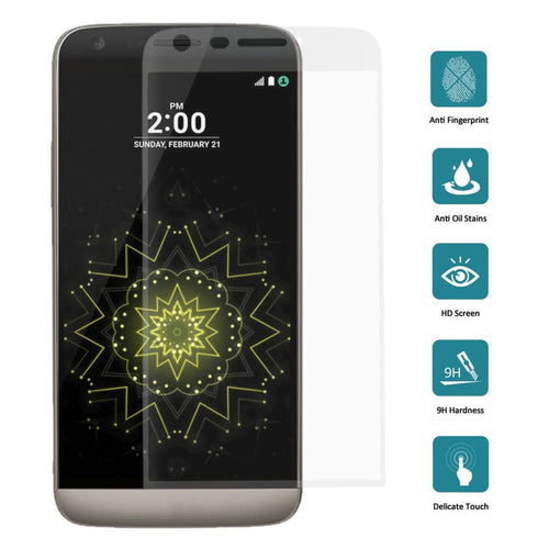 0.26mm 9H Surface Hardness 3D Curved Explosion-proof Colorized Silk-screen Tempered Glass Full Screen Film – Tempered Glass, Screen Protector, For LG G5