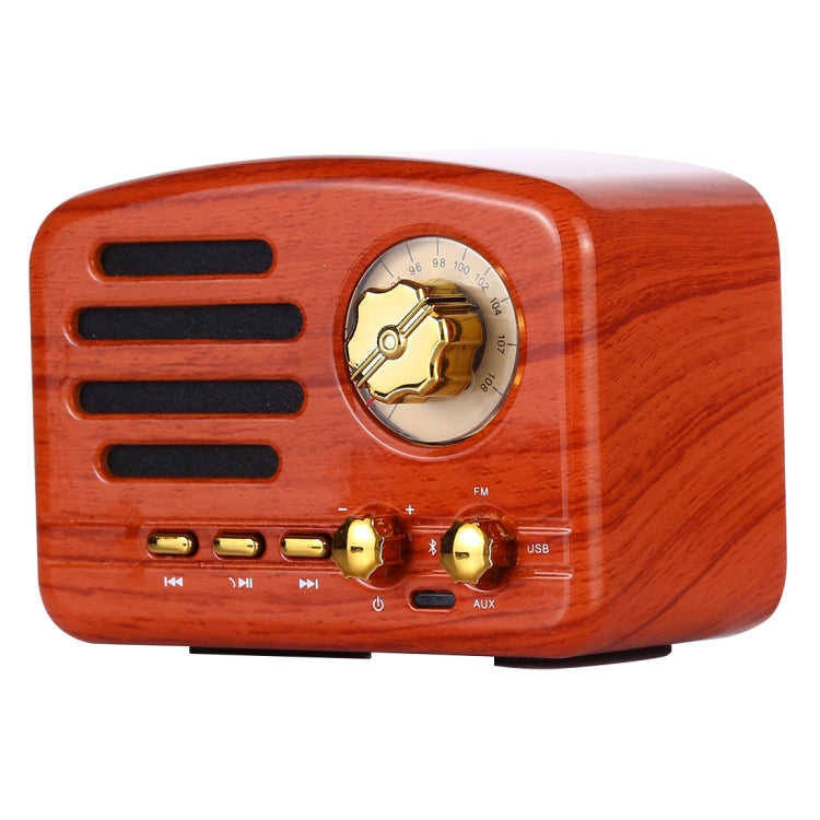 Angel MA-1500 Retro Bluetooth HiFi Radio Speaker with Colorful LED Light, Support USB & FM & 3.5mm Aux Default Title