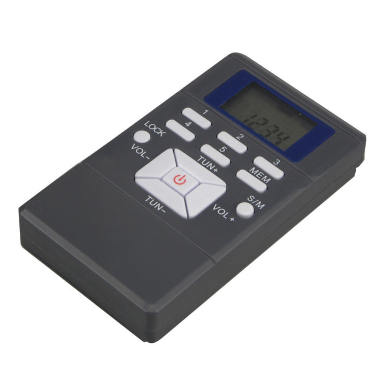 Portable Mini Frequency Modulation Digital LCD Display Radio Receiver with Earphone Jack & Lanyard Default Title