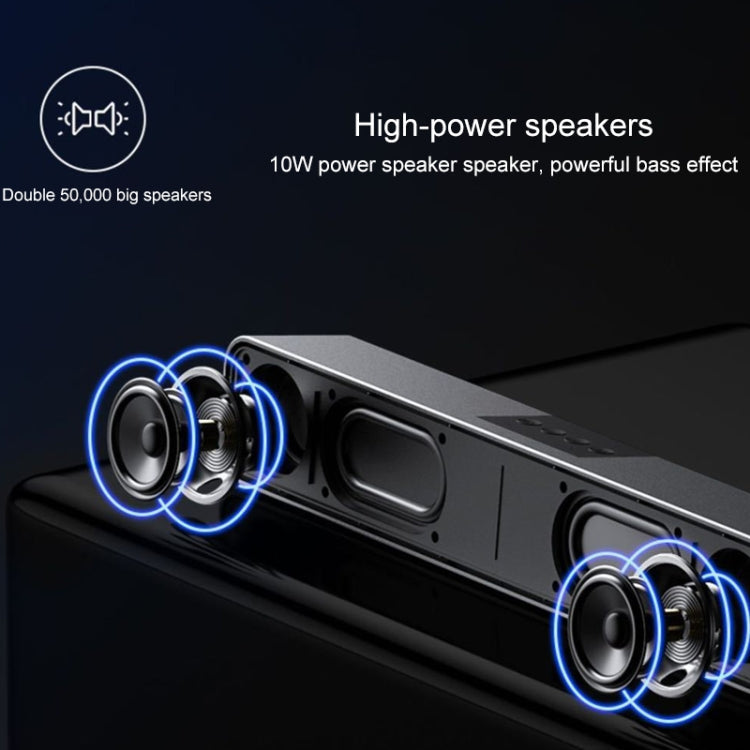 LEERFEI Speaker – E91 10W Long Bar Shape Dual-speaker Multimedia Radio Bluetooth Audio,...