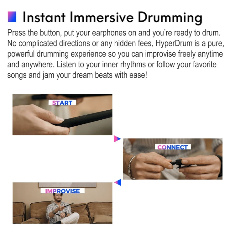 Hyperdrum Somatosensory Virtual Drum Kit Smart Portable Musical Instrument, Hyperdrum Somatosensory Virtual Drum – Bluetooth