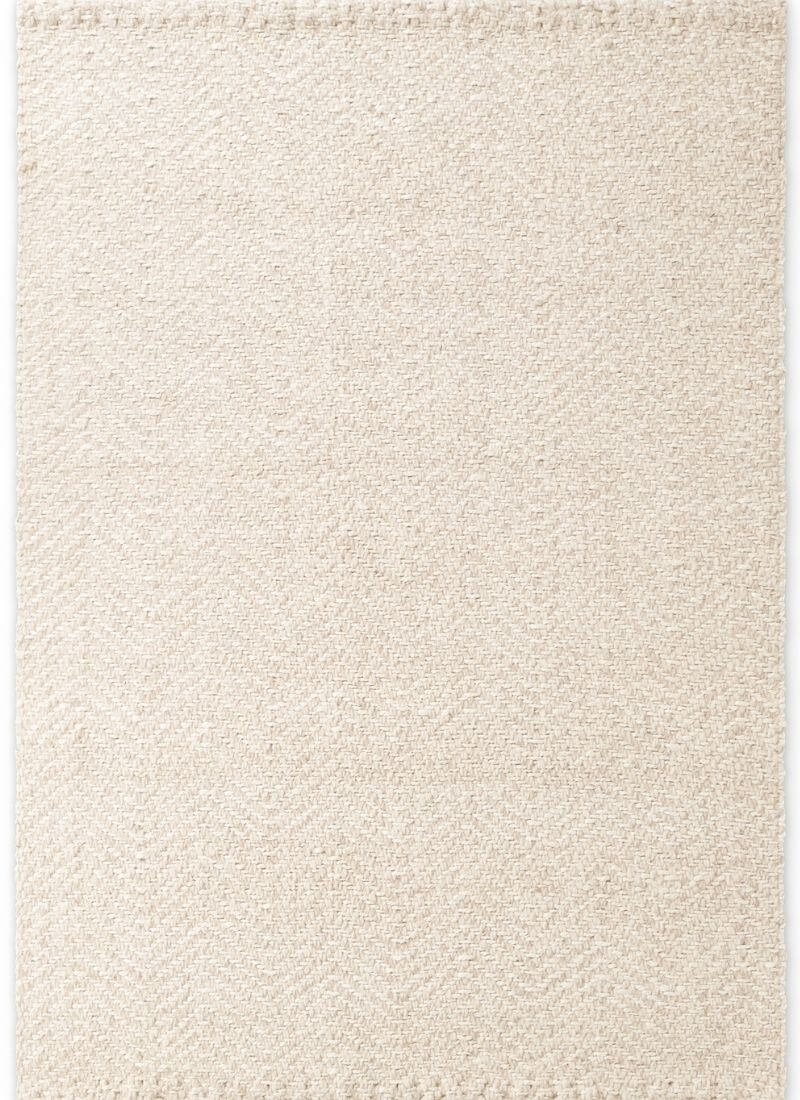 Majoli Natural White Herringbone Wool & Jute Rug