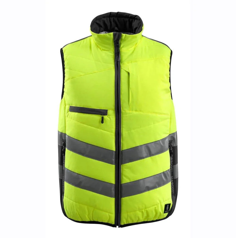 Mascot 15565 Water Repellent Padded Gilet Bodywarmer Hi-Vis Yellow Black