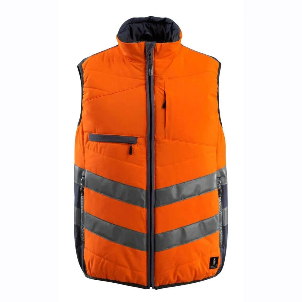 Mascot 15565 Water Repellent Padded Gilet Bodywarmer Hi-Vis Orange Dark Anthracite