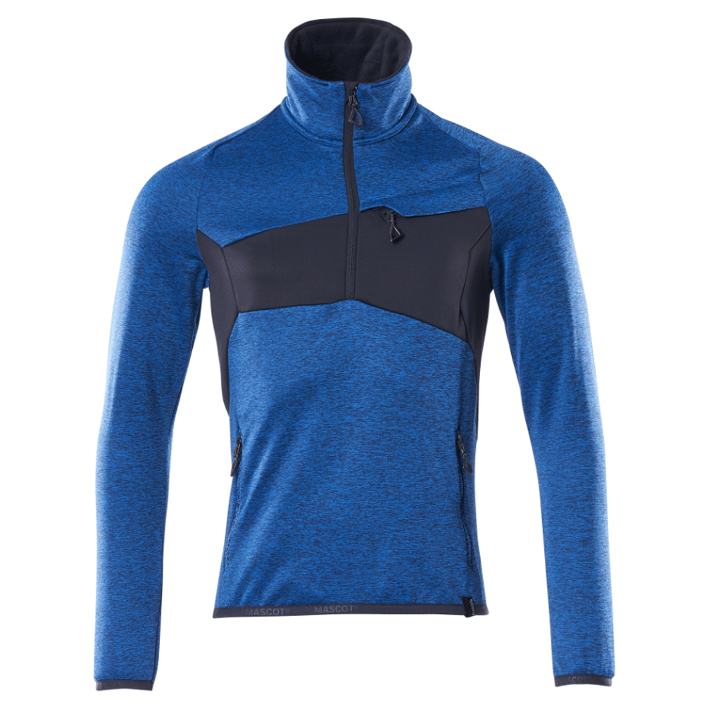 Mascot Accelerate 18003 1/2 Zip Fleece Sweatshirt Azure Blue Dark Navy
