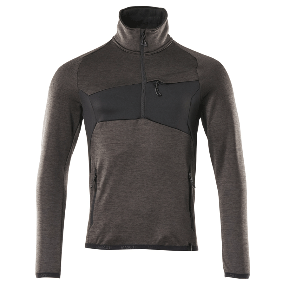 Mascot Accelerate 18003 1/2 Zip Fleece Sweatshirt Dark Anthracite Black