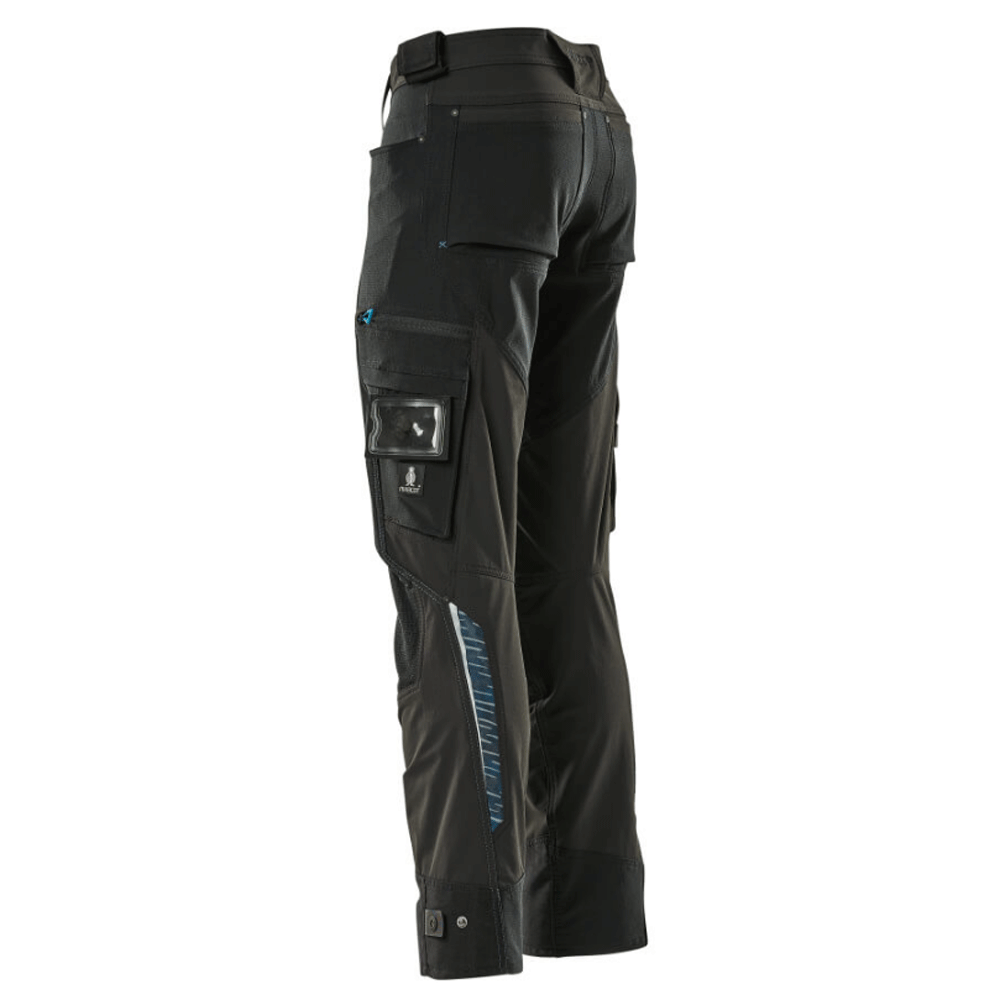 Mascot Adanced 17079 Water-Repellent Stretch Kneepad Work Trouser - Black 32" Waist, 30" Leg