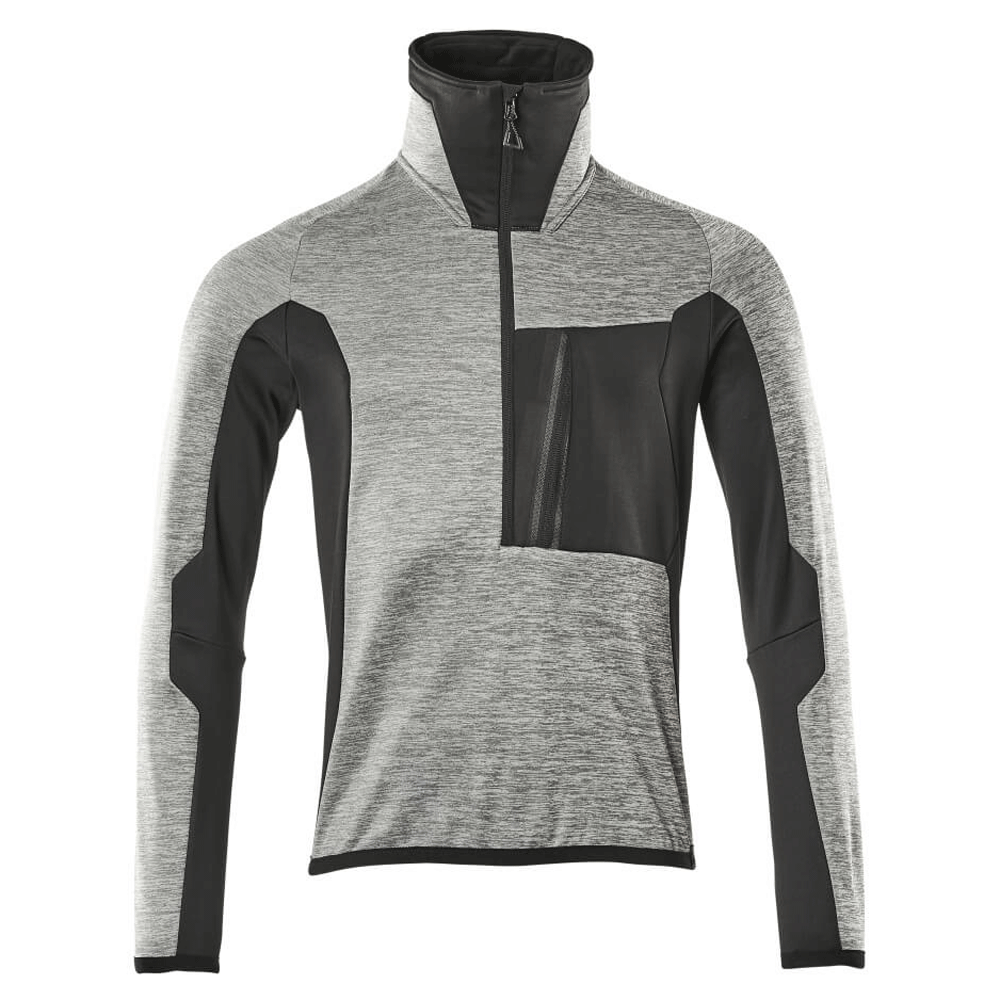 Mascot Advanced 17003 1/2 Zip Fleece Jumper Sweatshirt Various Colours Grey-Flecked Black