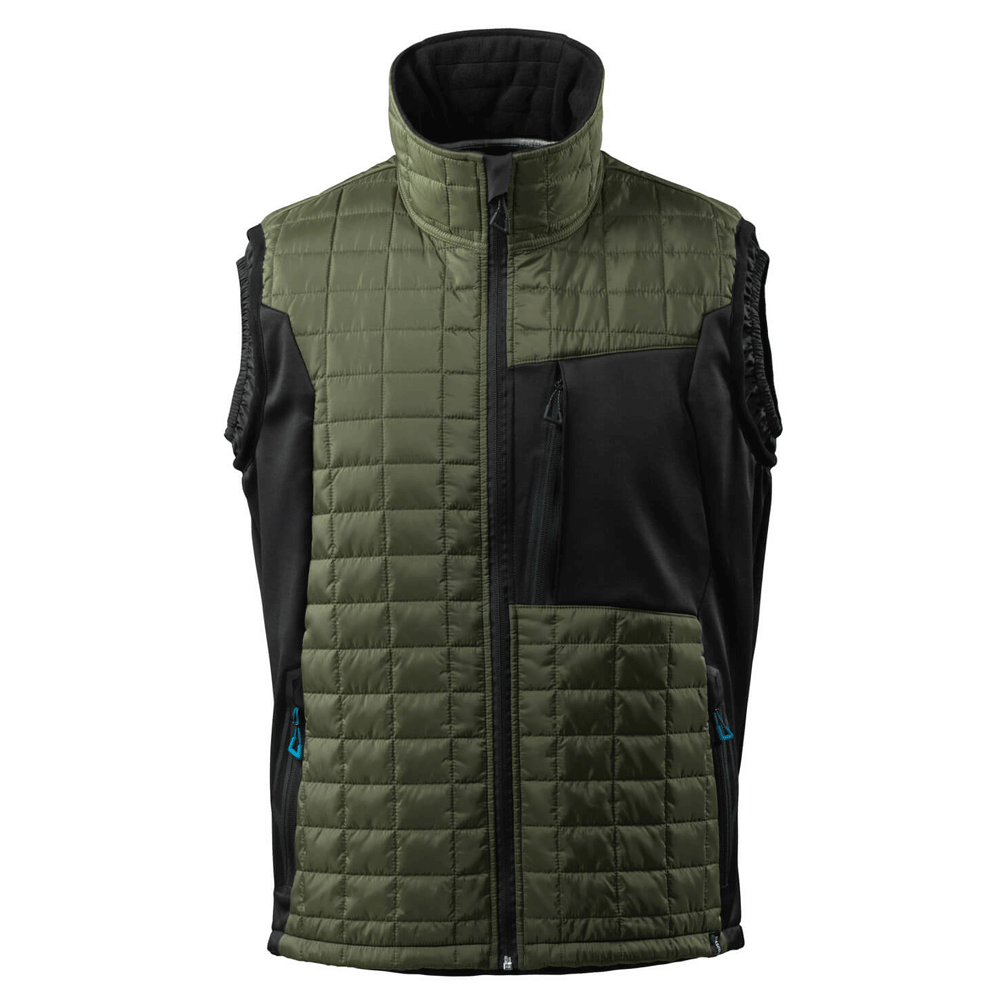 Mascot Advanced 17165 Water-Repellent Work Insulated Gilet Bodywarmer Various Colours Moss green Black