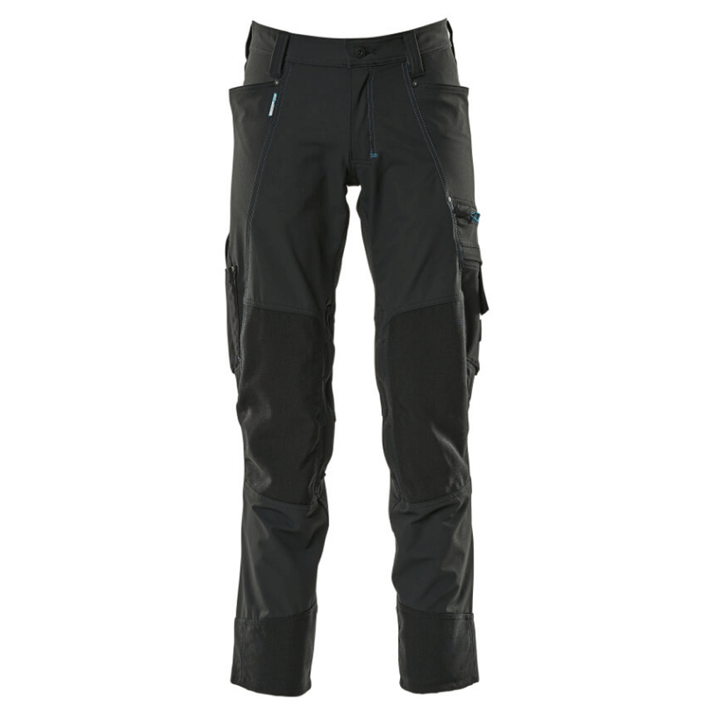 Mascot Advanced 17179 Ultimate Stretch Kneepad Work Trousers Black 31" Waist, 35" Leg