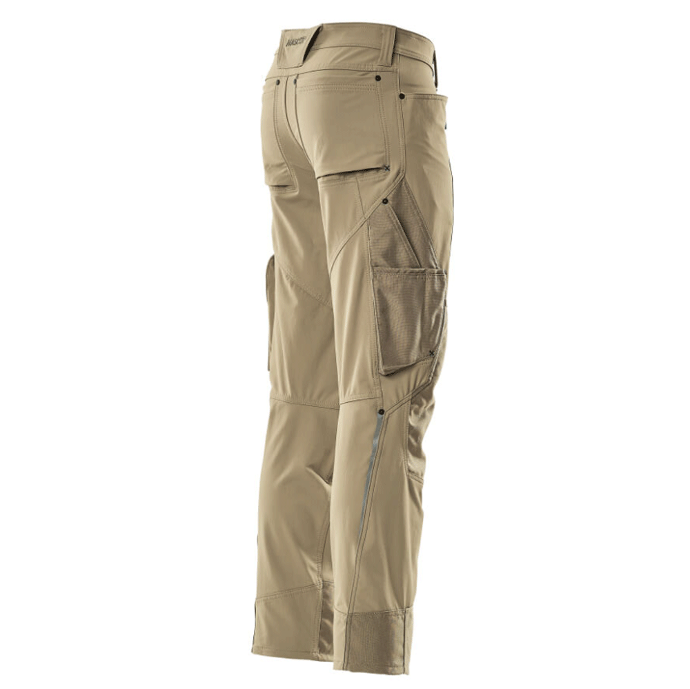Mascot Advanced 17179 Ultimate Stretch Kneepad Work Trousers Light Khaki, 31" Waist 35" Leg