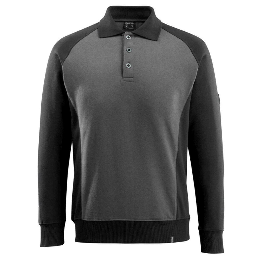Mascot Unique 50610 Magdeburg Polo Sweatshirt Dark Anthracite Black