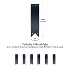 Metal Garden Border Edging – Saw-Tooth Spikes, Pack of 5