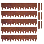 Metal Garden Border Edging – Saw-Tooth Spikes, Pack of 5 Rust