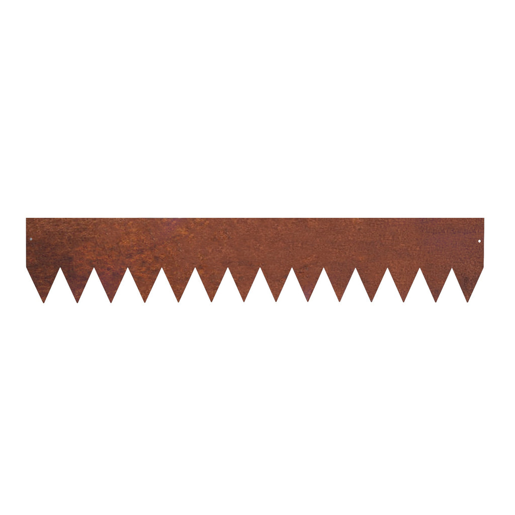 Metal Garden Border Edging – Saw-Tooth Spikes, Pack of 5