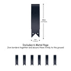 Metal Lawn Edging Garden Border with Pegs - 5 Pieces