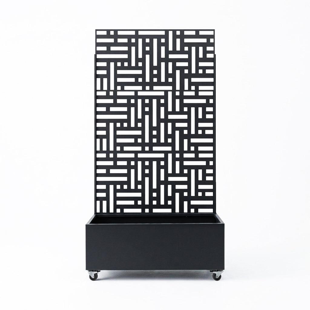 Metal Indoor/Outdoor Privacy Screen with Plant Pot - 90cm x 180cm