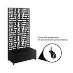 Metal Indoor/Outdoor Privacy Screen with Plant Pot - 90cm x 180cm