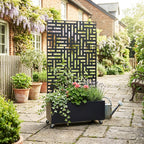 Metal Indoor/Outdoor Privacy Screen with Plant Pot - 90cm x 180cm